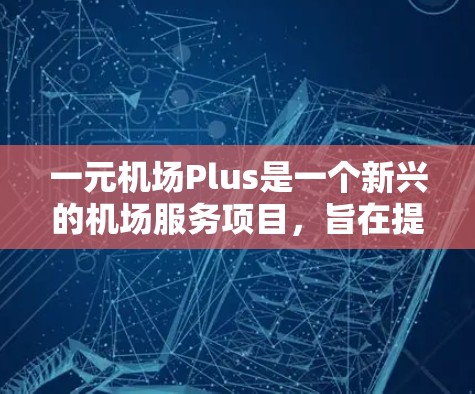 一元机场Plus是一个新兴的机场服务项目，旨在提升机场的整体运营效率和乘客体验。以下是对这一项目的详细分析
