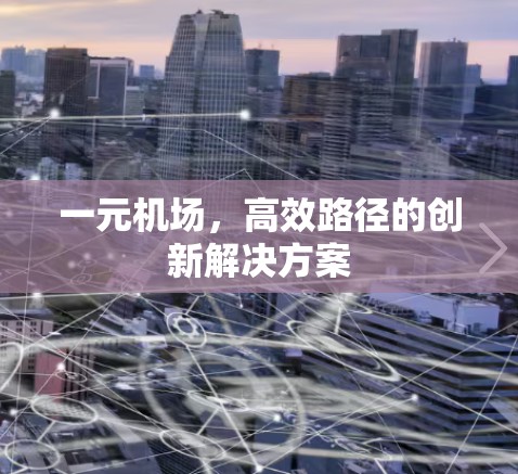 一元机场，高效路径的创新解决方案